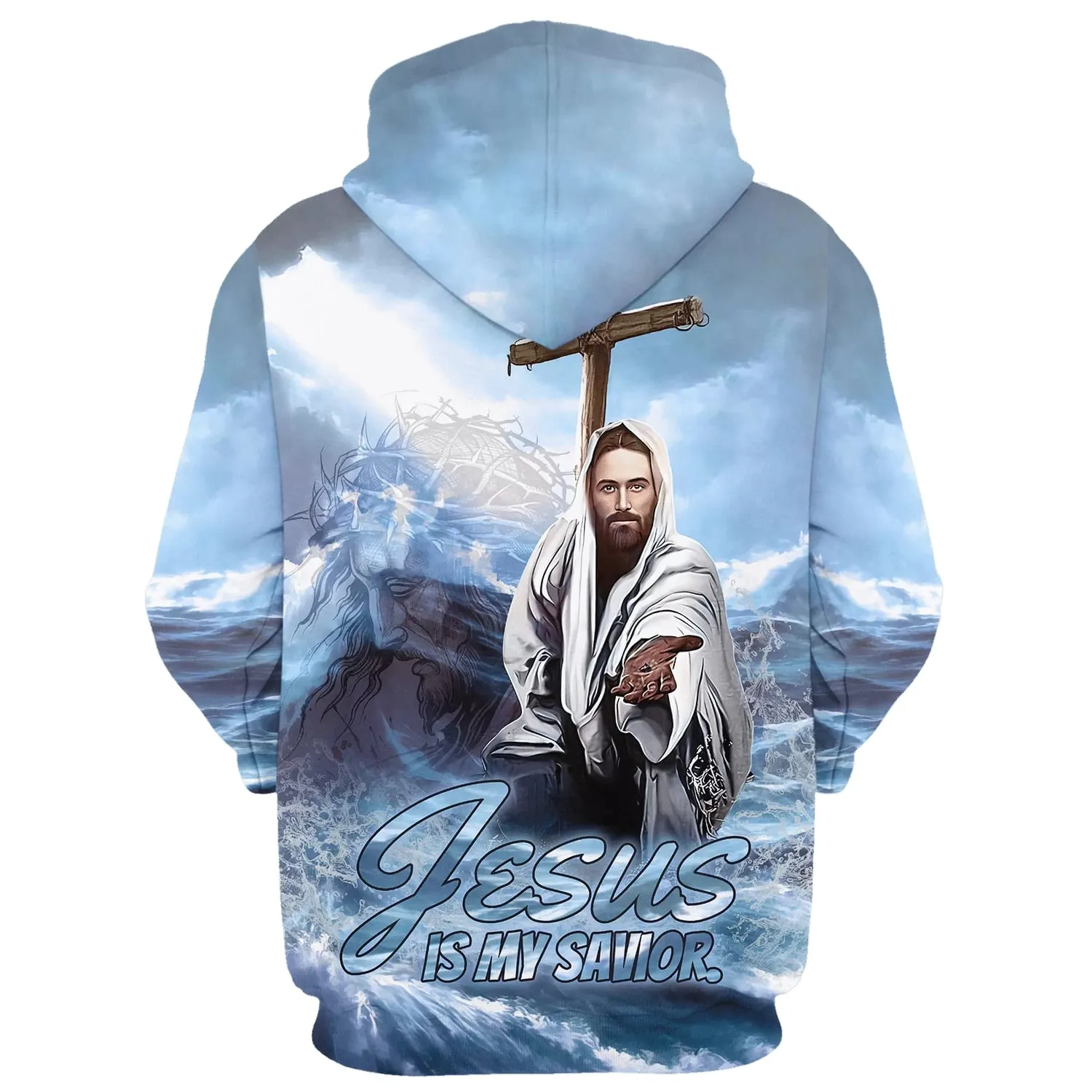 Jesus Is My Savior Hoodie Jesus Hand Hoodies Jesus Hoodie Men & Women Christian Hoodie 3D Printed Hoodie