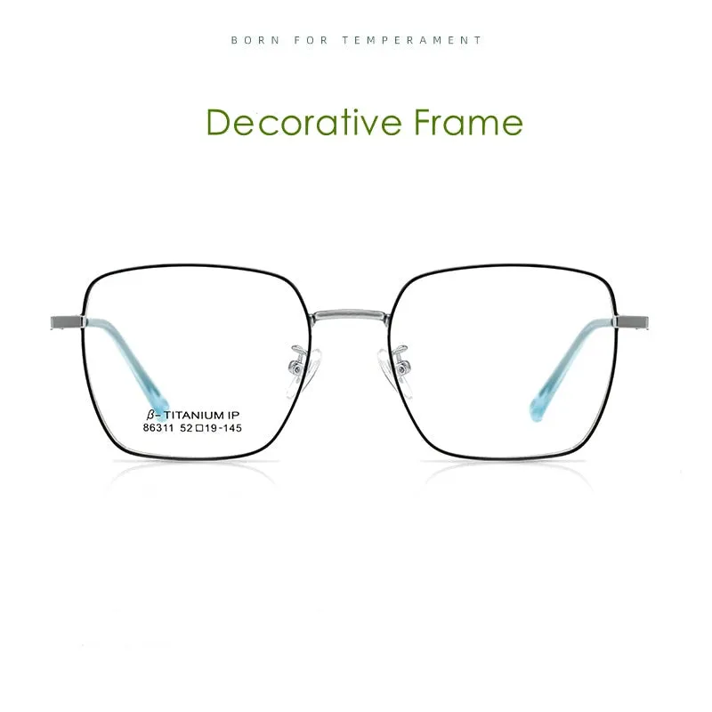 KatKani Unisex Full Rim Square Alloy Frame Eyeglasses 86311P