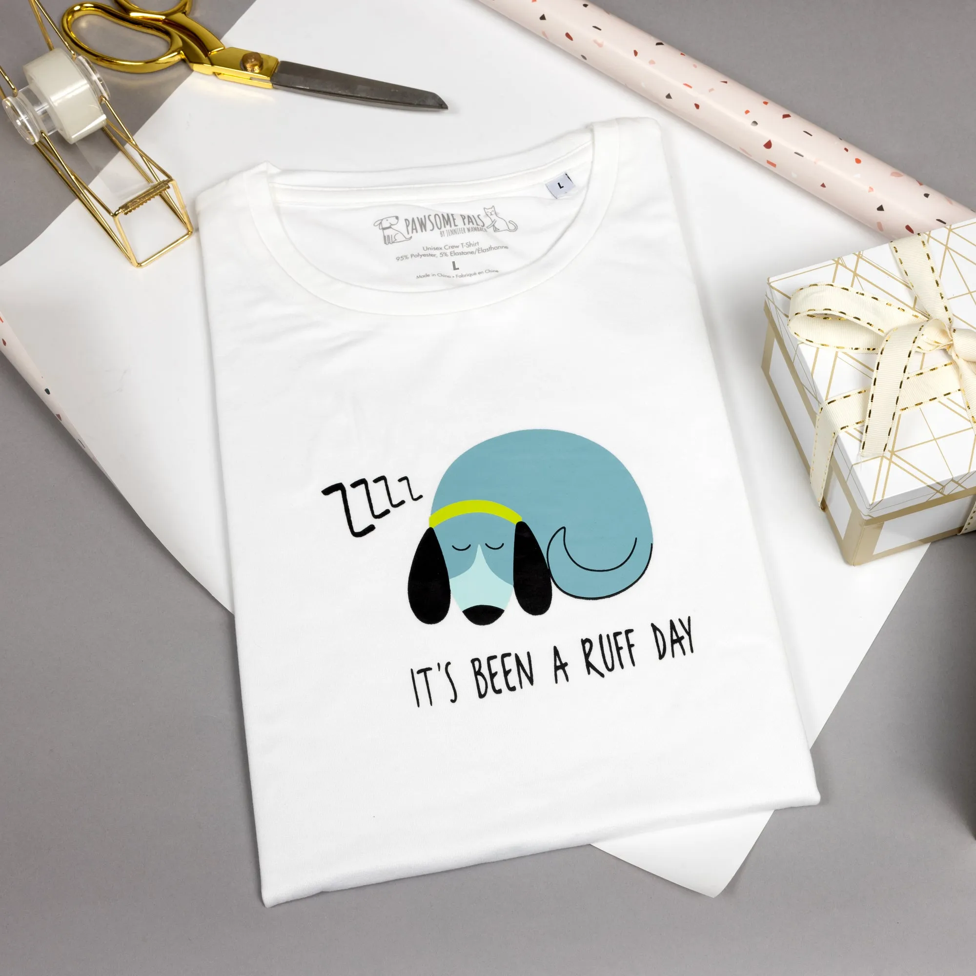 Ruff Day Unisex White T-Shirt